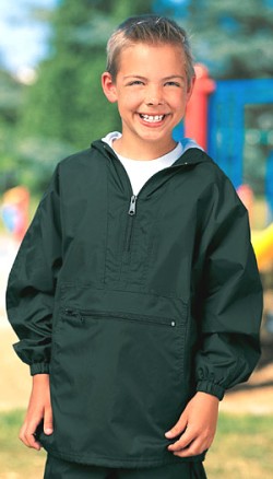 Green anorak for kids.