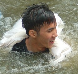 Wet clothes for Songkran