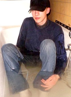 bath in jeans