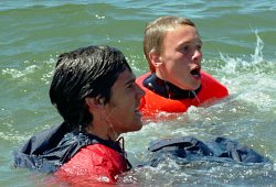 swimming when boating
