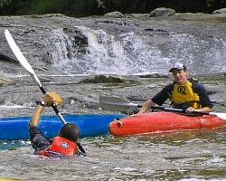 Canoe kayak capsize wet entry