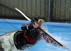 Canoeing pool Eskimo roll slap stroke