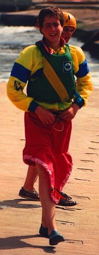 wet canoeist