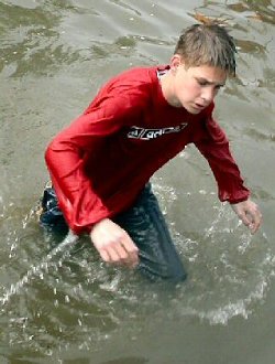 Encourage your kids to wear old clothes for swimming.