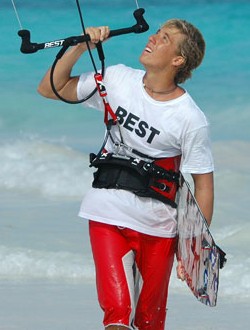 Wet Kite Surfer