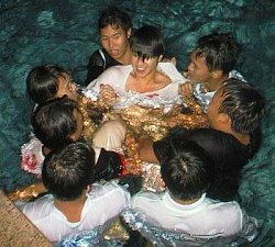 Pool parties get your clothes really wet.