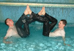 Pool parties get your clothes really wet.