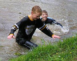 swimming in clothes adventure